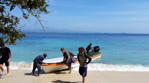 landing on our island for the day!