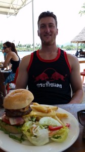 Man needs his burger right?!