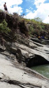 Jacob about to jump!